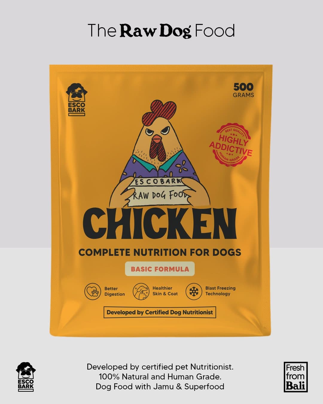 Escobark Basic Chicken Raw Dog Food